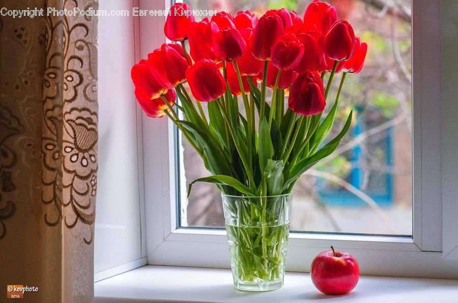 Tiki, Totem, Apple, Fruit, Plant, Potted Plant, Curtain