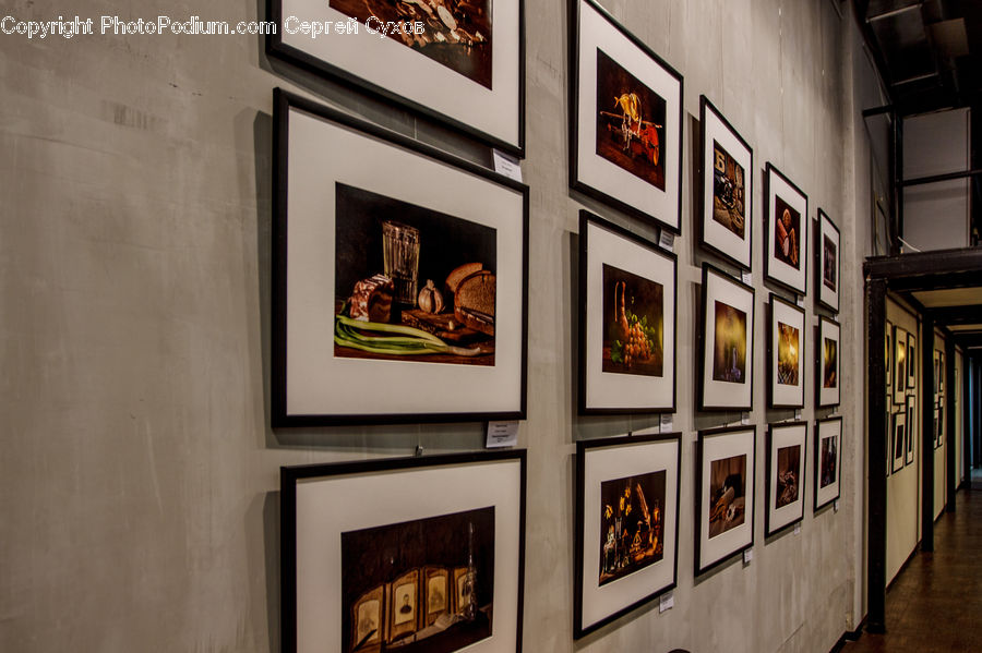 Art, Art Gallery, Fireplace, Hearth, Collage, Poster, Corridor