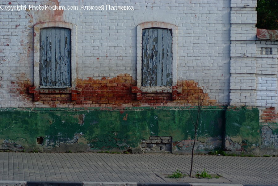 Brick, Fence, Wall, Building, Blossom, Flora, Flower