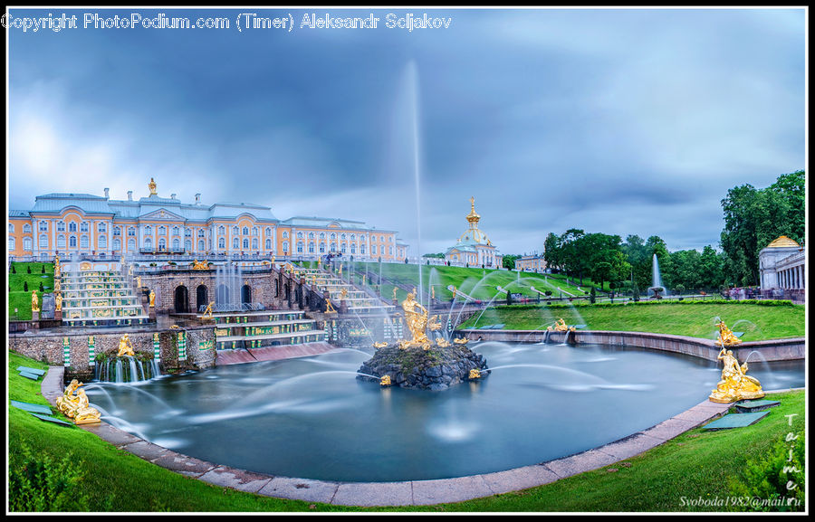 Fountain, Water, Coast, Island, Land, Sea, Architecture