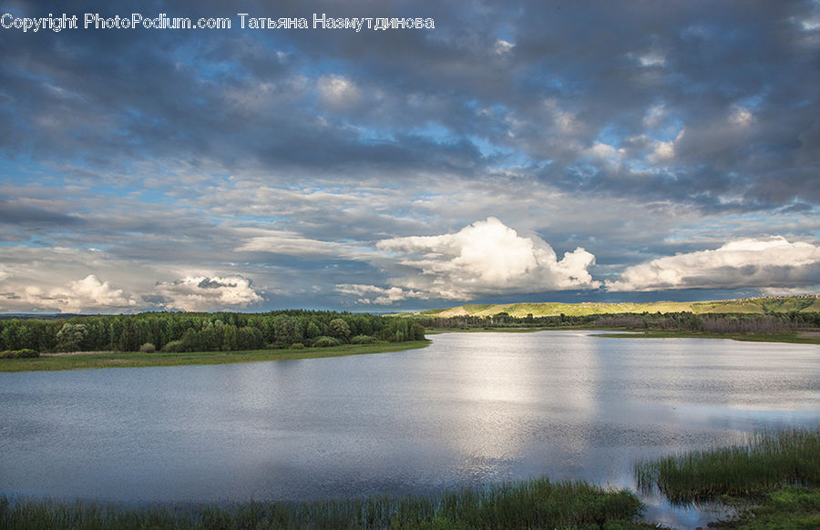 Cloud, Cumulus, Sky, Lake, Outdoors, Water, Azure Sky