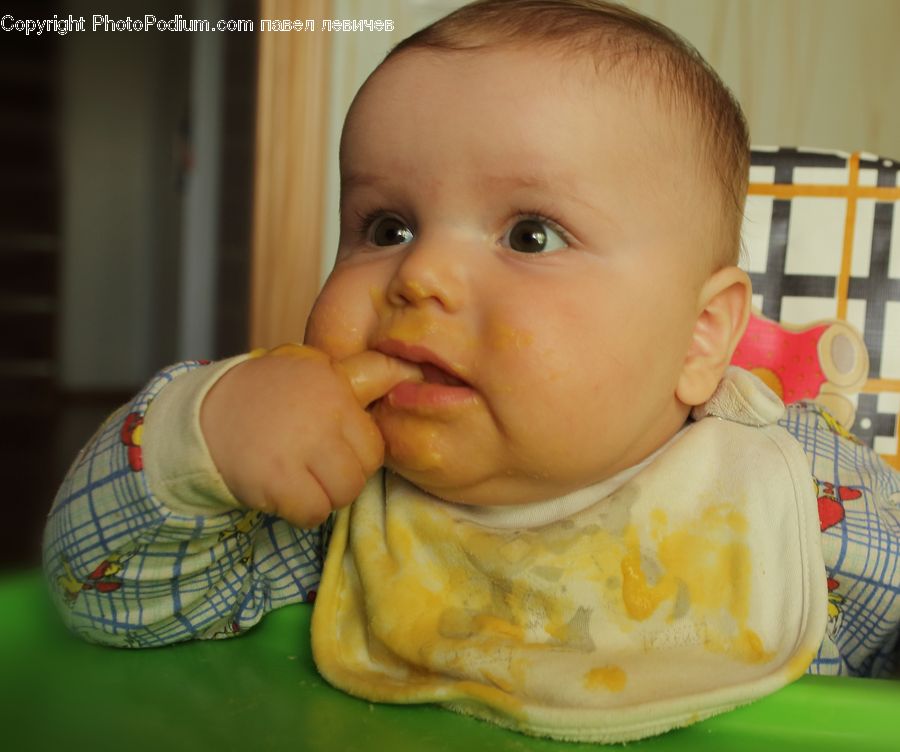 Human, People, Person, Bib, Eating, Baby, Child
