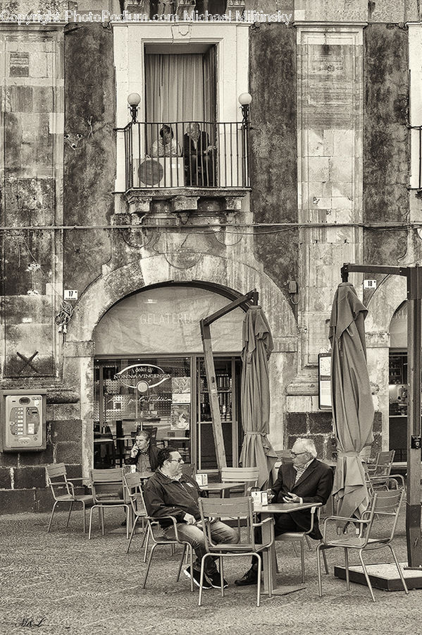 Chair, Furniture, Cafe, Cafeteria, Food Court, Asleep, Person