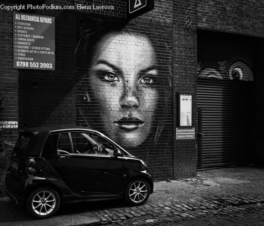 Automobile, Car, Vehicle, Coupe, Sports Car, Brick, Sedan
