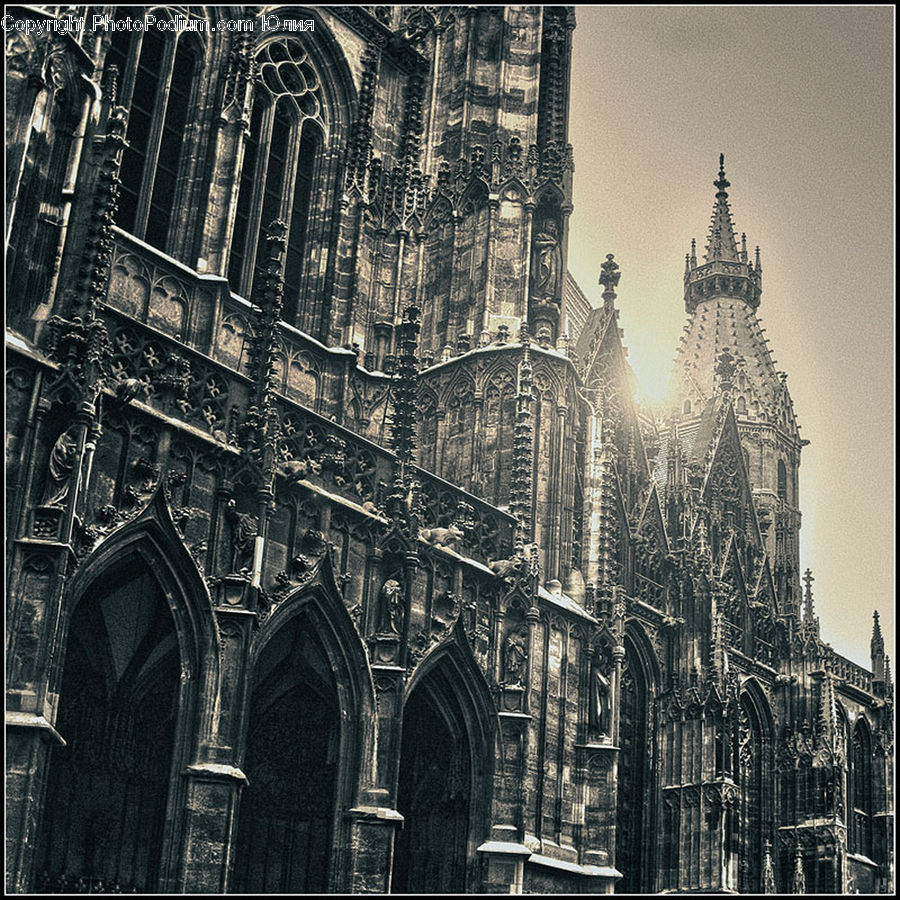 Arch, City, Downtown, Architecture, Church, Worship, Cathedral