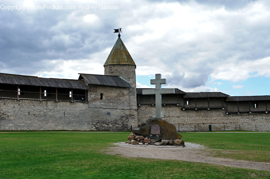 Cross, Architecture, Bell Tower, Clock Tower, Tower, Housing, Monastery
