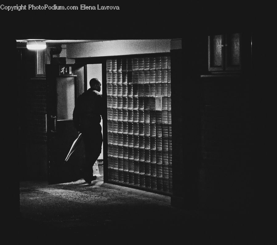 People, Person, Human, Silhouette, Corridor, Brick, Alley
