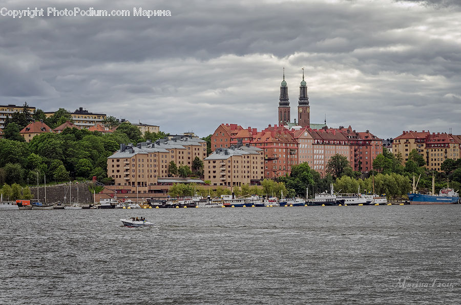 City, Downtown, Dock, Port, Waterfront, Building, Harbor