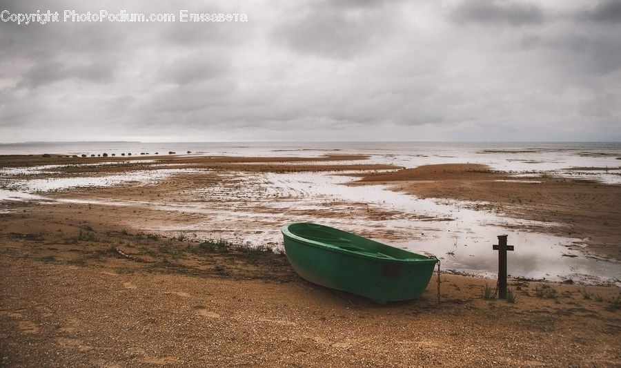 Boat, Rowboat, Vessel, Beach, Coast, Outdoors, Sea