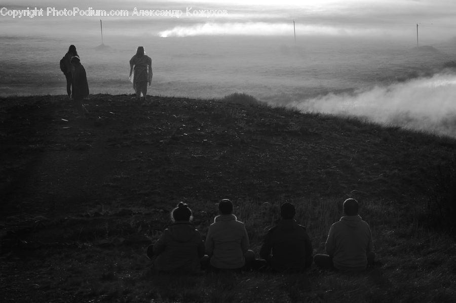 People, Person, Human, Back, Silhouette, Outdoors, Coast