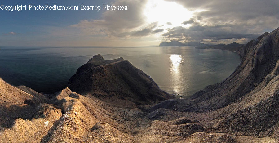Cliff, Outdoors, Mountain, Mountain Range, Coast, Sea, Water