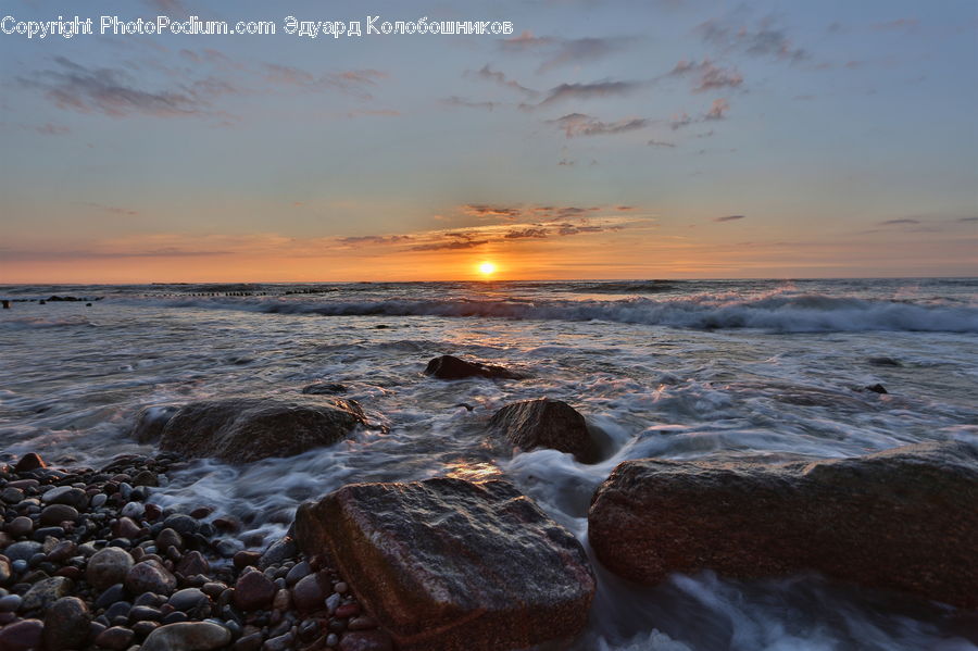 Ocean, Outdoors, Sea, Water, Dawn, Dusk, Sky