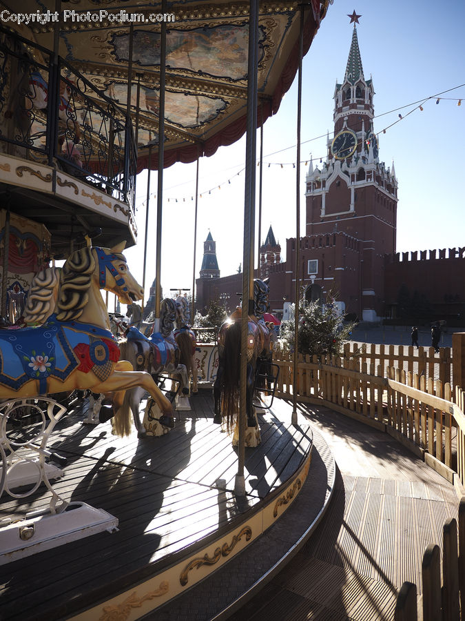 Architecture, Bell Tower, Clock Tower, Tower, Paper, Boat, Gondola