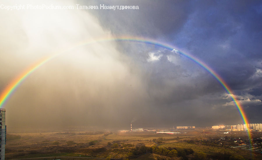 Light, Landscape, Nature, Scenery, Outdoors, Rainbow, Sky