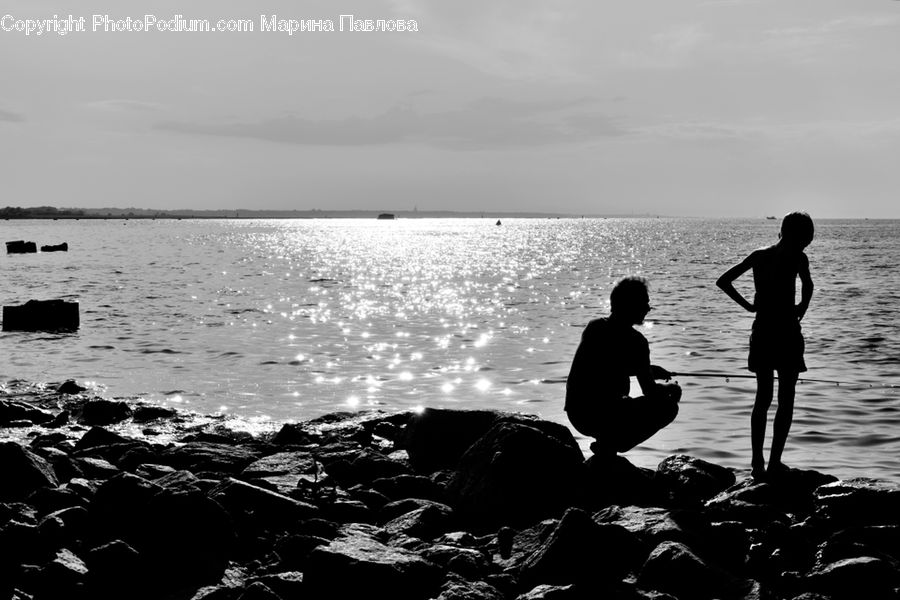 Human, People, Person, Silhouette, Harbor, Port, Waterfront