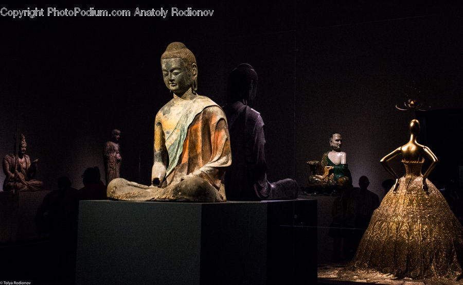 People, Person, Human, Buddha, Shrine, Temple, Evening Dress