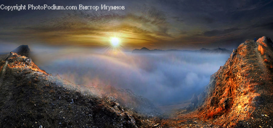 Dawn, Dusk, Sky, Sunrise, Sunset, Flare, Light