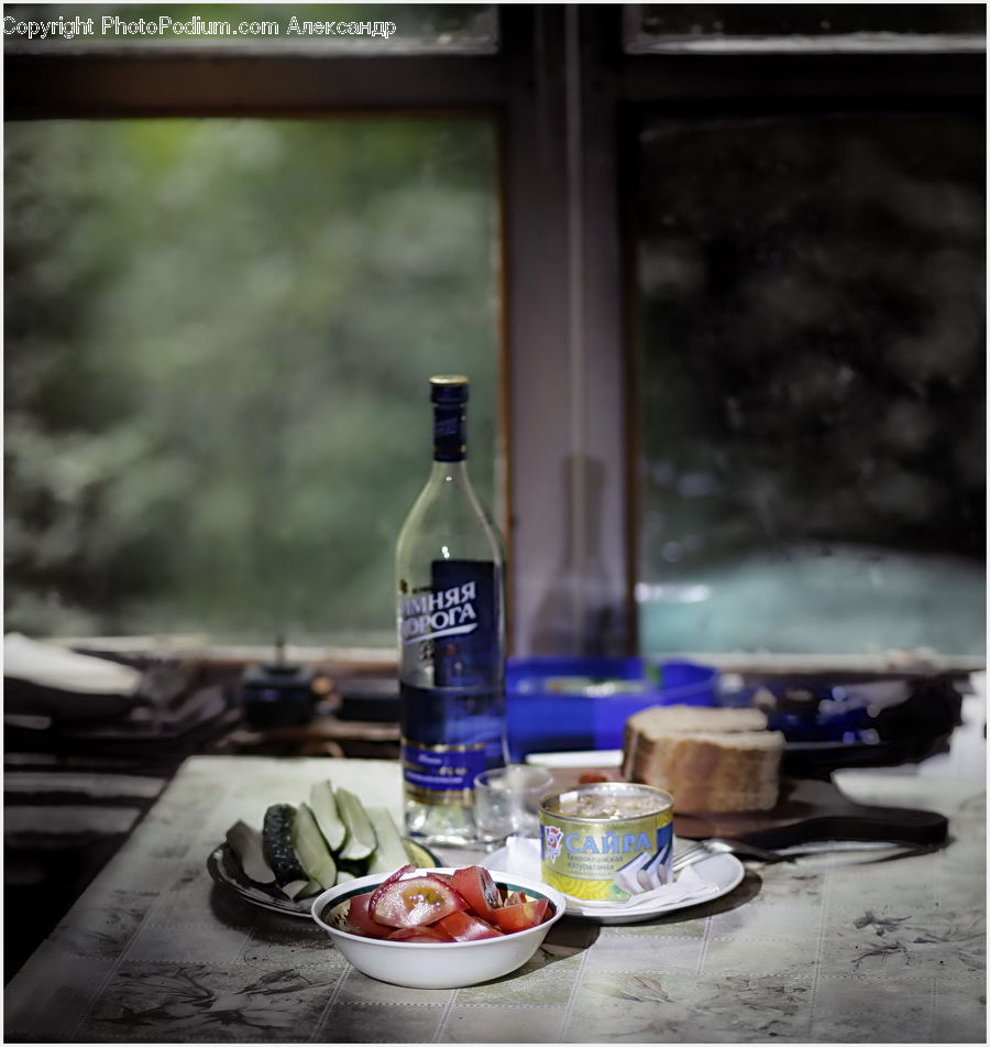 Breakfast, Food, Meal, Bowl, Can, Tin, Dining Table