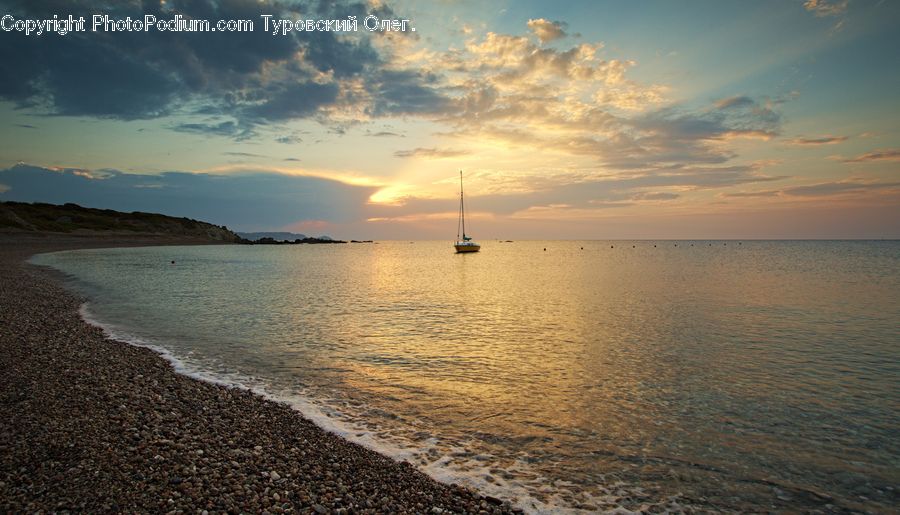 Beach, Coast, Outdoors, Sea, Water, Dusk, Sky
