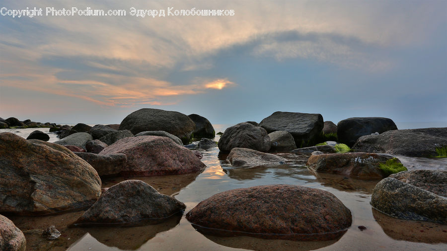 Rock, Coast, Outdoors, Sea, Water, Creek, River