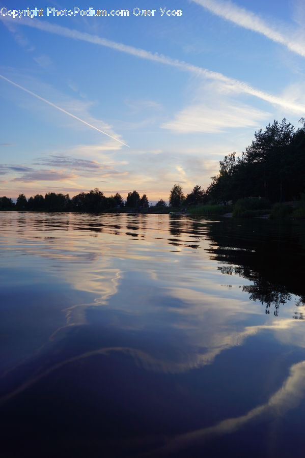 Outdoors, Pond, Water, Ripple, Dawn, Dusk, Red Sky