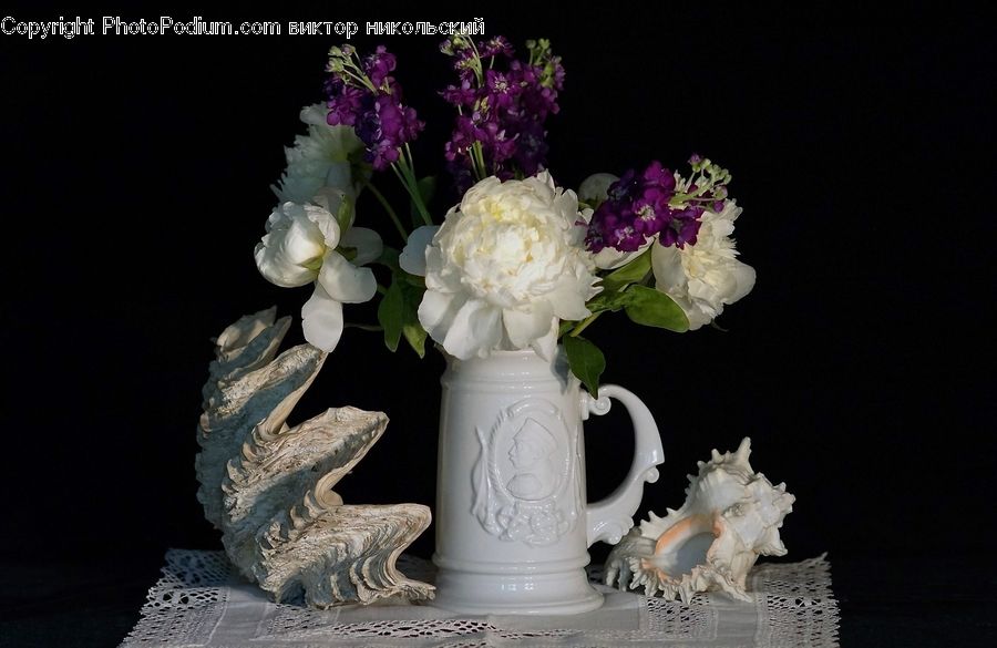 Blossom, Flower, Peony, Plant, Potted Plant, Art, Sculpture