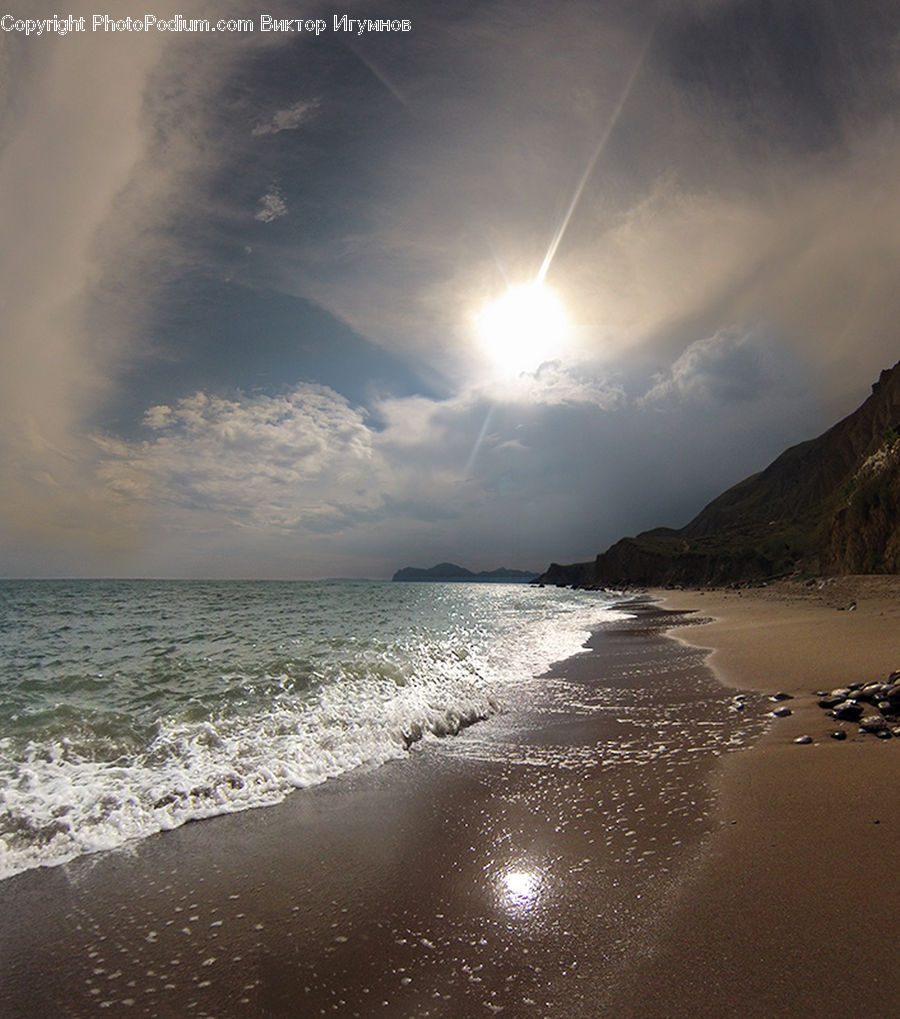 Beach, Coast, Outdoors, Sea, Water, Ocean, Light