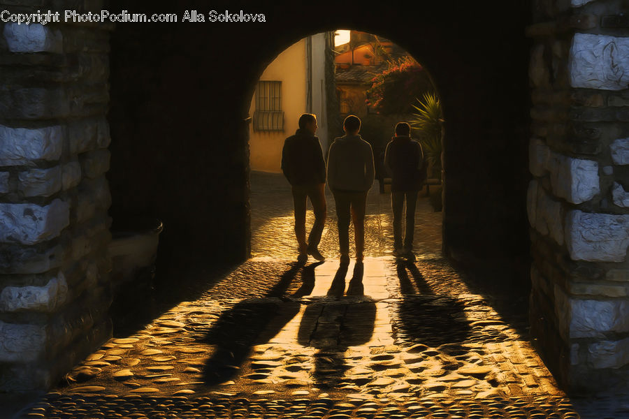 Cobblestone, Pavement, Walkway, Hole, Crypt, Brick, Rock