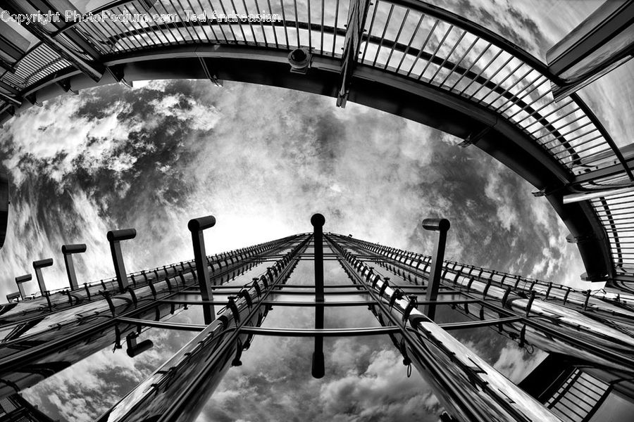 Bridge, Greenhouse, Freeway, Overpass, Building, City, High Rise