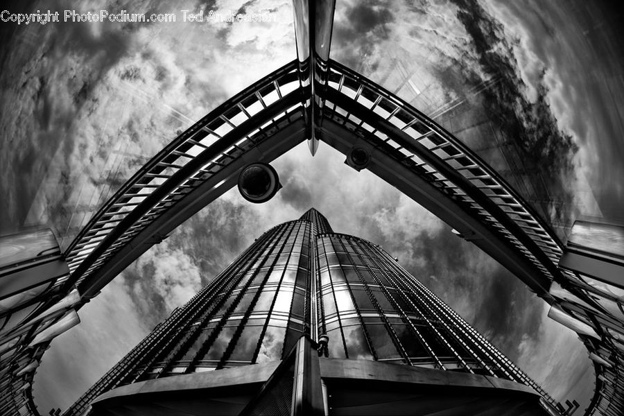 Building, City, High Rise, Downtown, Architecture, Bridge, Church