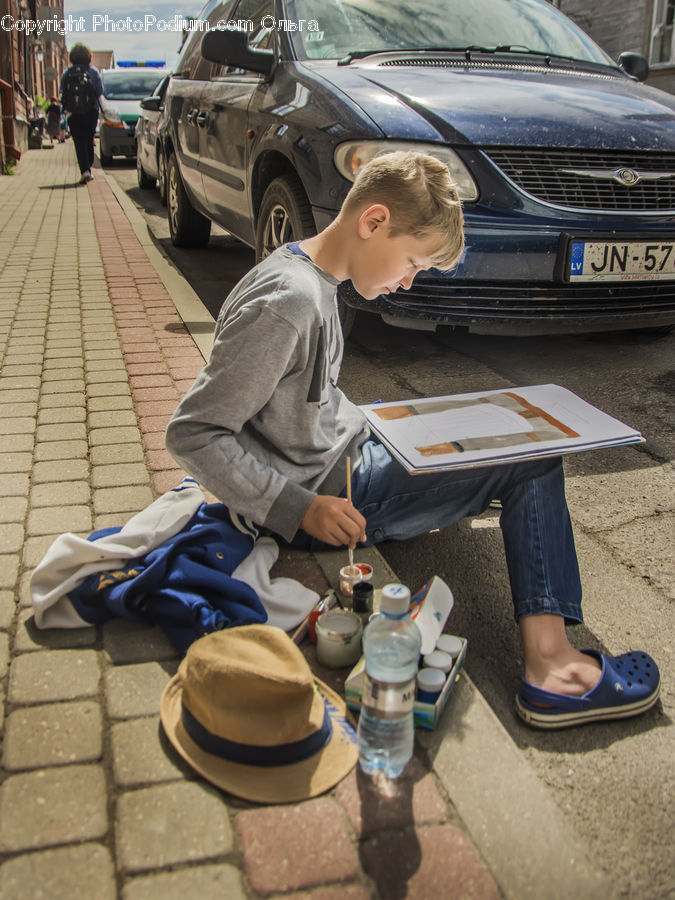 People, Person, Human, Automobile, Car, Vehicle, Footwear