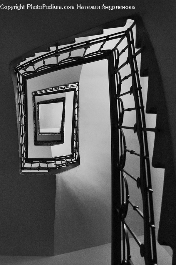 Spiral, Tripod, Chair, Furniture, Banister, Handrail, Electronics