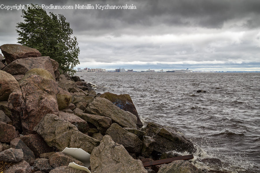 Rock, Coast, Outdoors, Sea, Water, Ground, Soil
