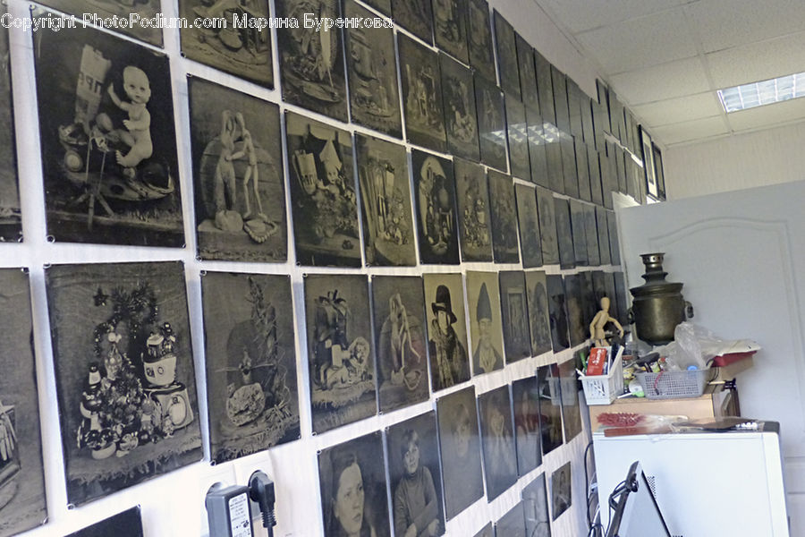 Collage, Poster, Art, Sculpture, Statue, Pantry, Room