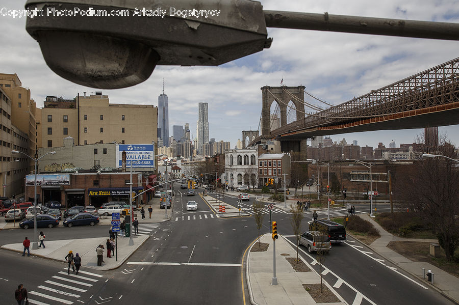 Intersection, Road, Freeway, Overpass, Collage, Poster, City