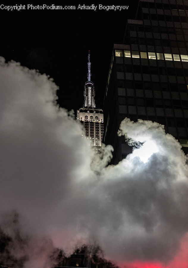 Night, Outdoors, Architecture, Bell Tower, Clock Tower, Tower, Launch