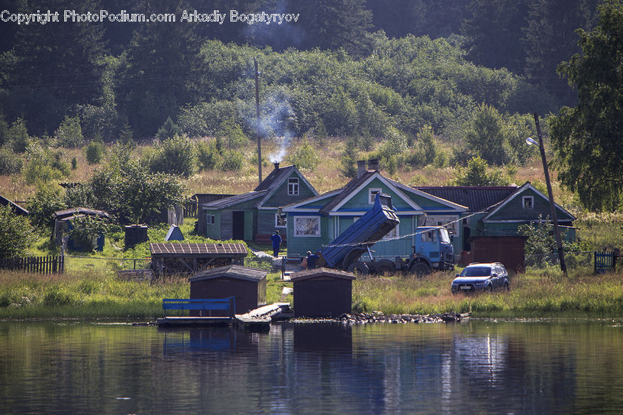 Building, Cottage, Housing, Landscape, Nature, Scenery, Bench