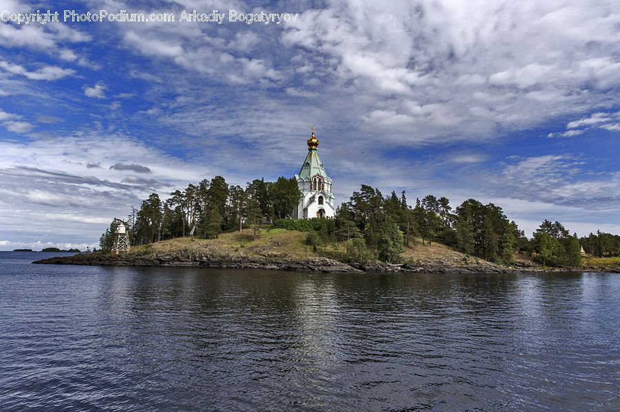 Coast, Island, Land, Sea, Outdoors, Water, Beacon