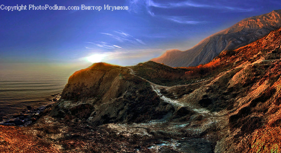 Coast, Outdoors, Sea, Water, Mountain, Mountain Range, Plateau