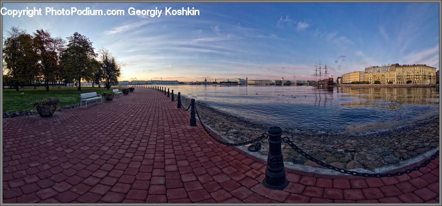 Hotel, Resort, Architecture, Downtown, Plaza, Town Square, Dock
