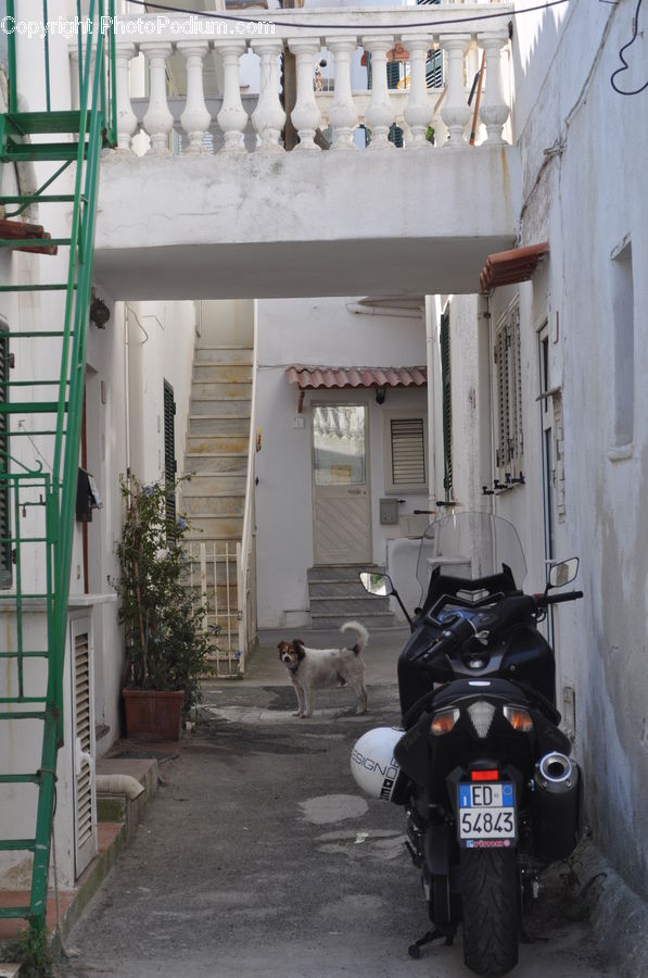 Motor, Motorcycle, Vehicle, Alley, Alleyway, Road, Street