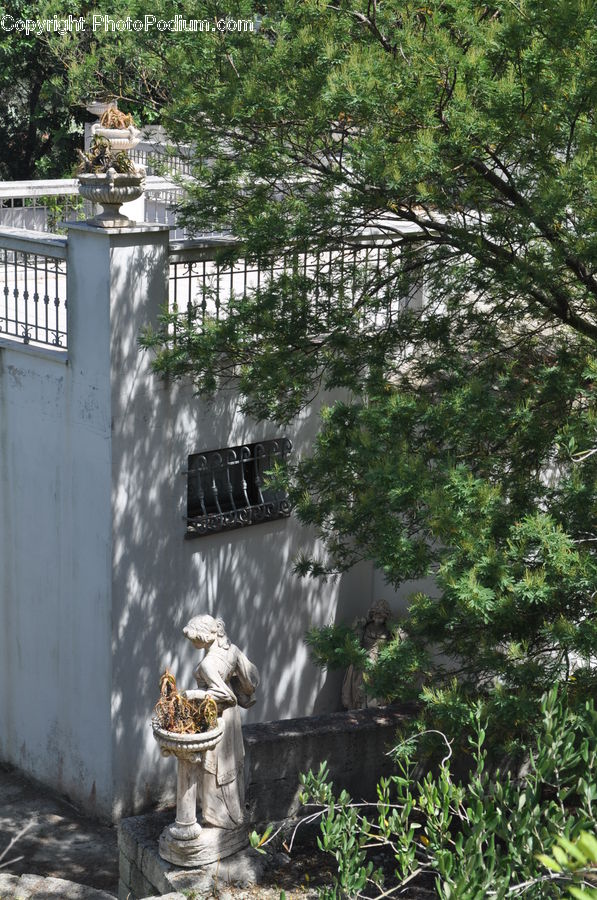 Art, Sculpture, Statue, Gargoyle, Chair, Furniture, Plant