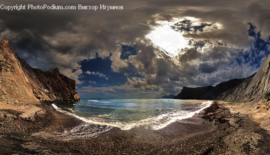Coast, Cove, Outdoors, Sea, Water, Azure Sky, Cloud