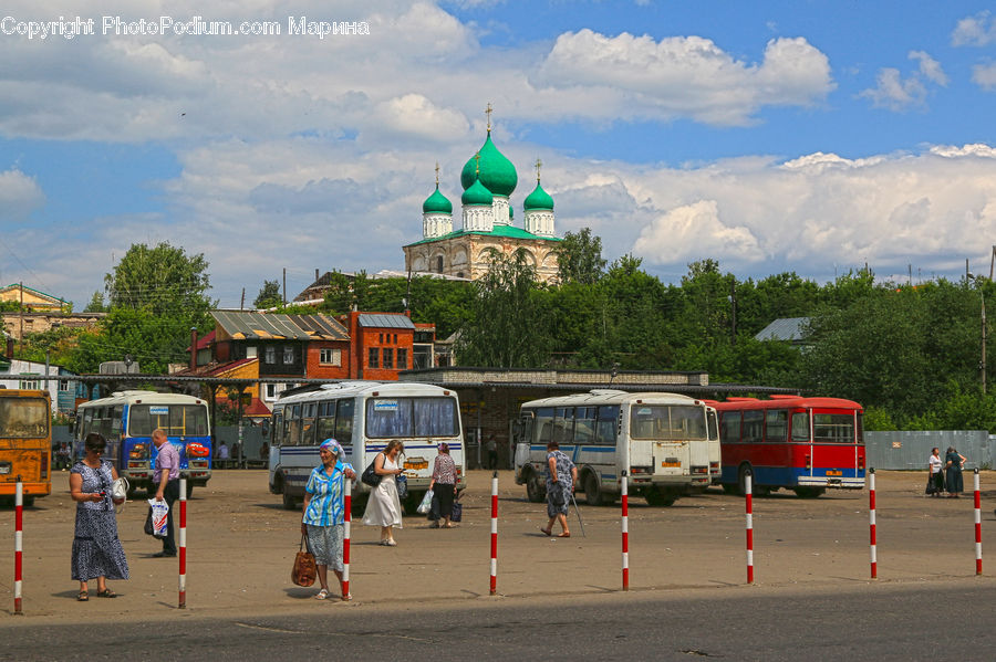 People, Person, Human, Bus, Vehicle, Architecture, Cathedral