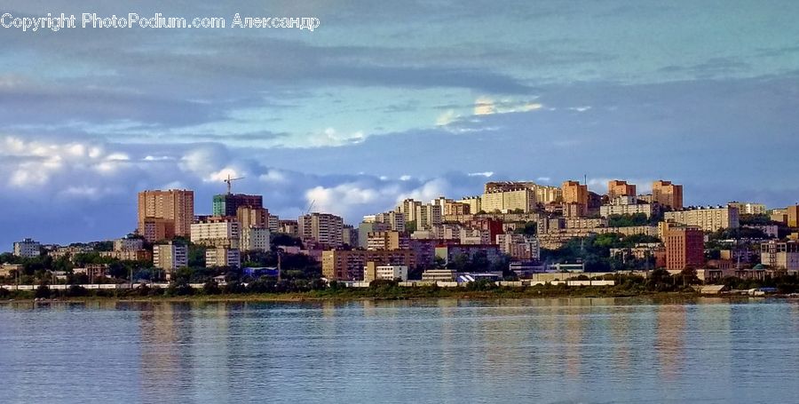 Waterfront, City, Downtown, Metropolis, Urban, Building, Town