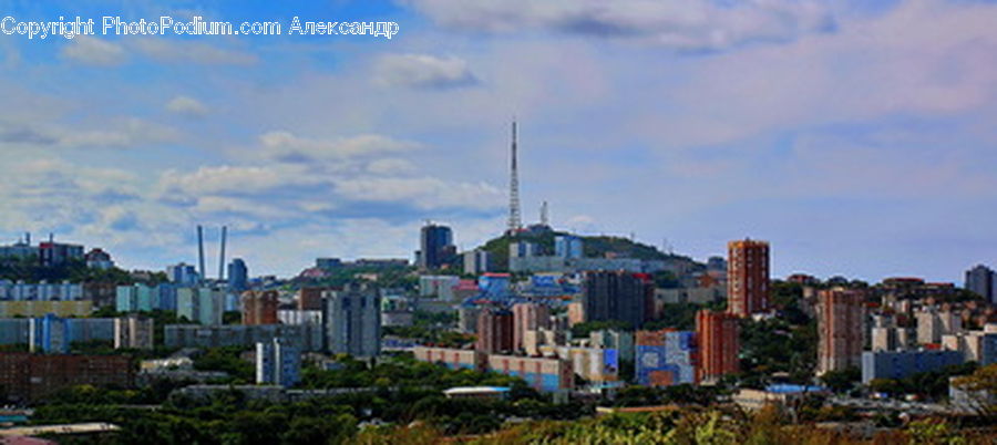 City, Downtown, Urban, Building, Town, Outdoors, Sky
