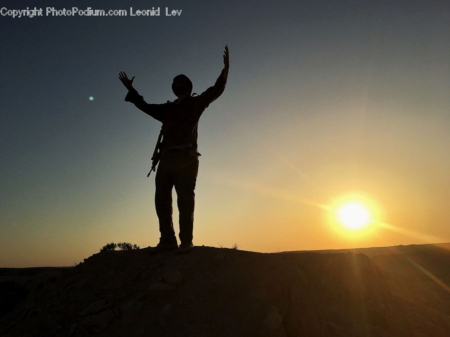 People, Person, Human, Sun, Silhouette, Leisure Activities