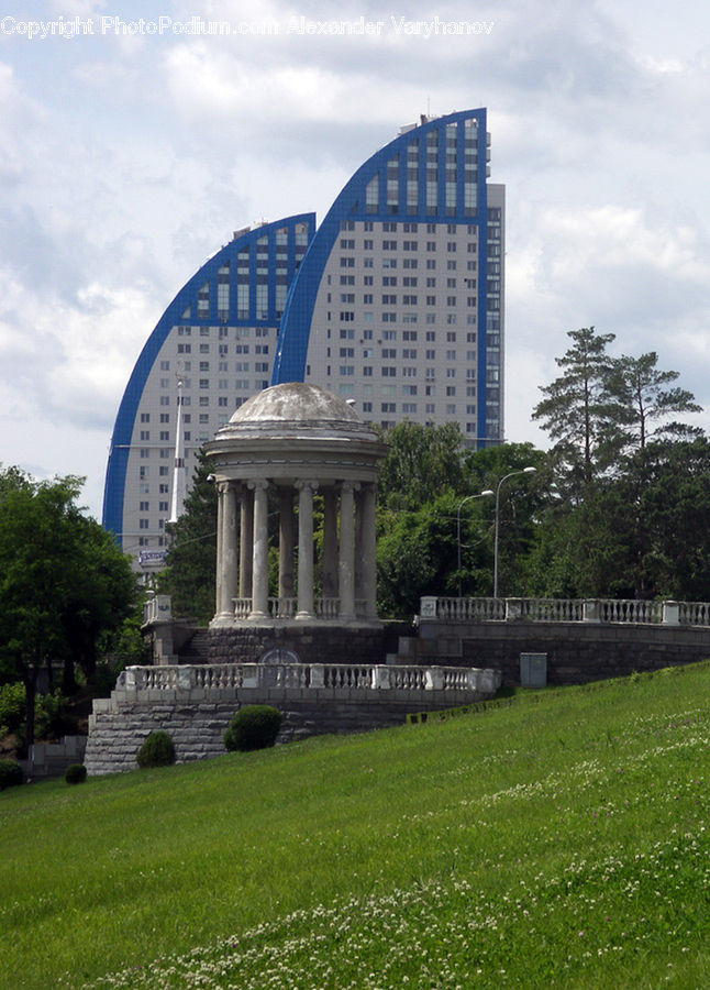 Building, Office Building, Architecture, Dome, City, Downtown, Field