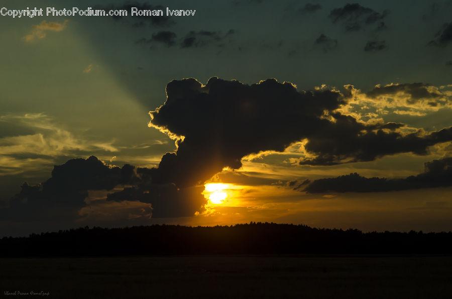 Azure Sky, Cloud, Outdoors, Sky, Cumulus, Dusk, Sunlight
