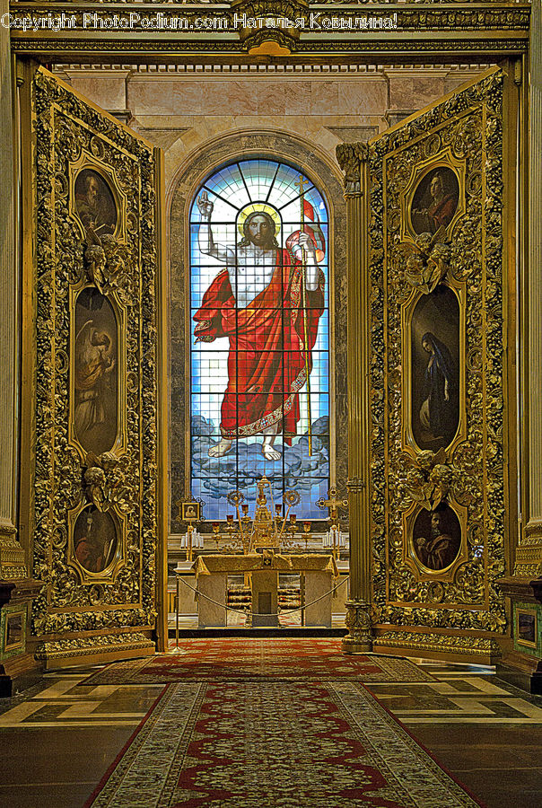 Carpet, Home Decor, Reception Room, Room, Waiting Room, Art, Stained Glass